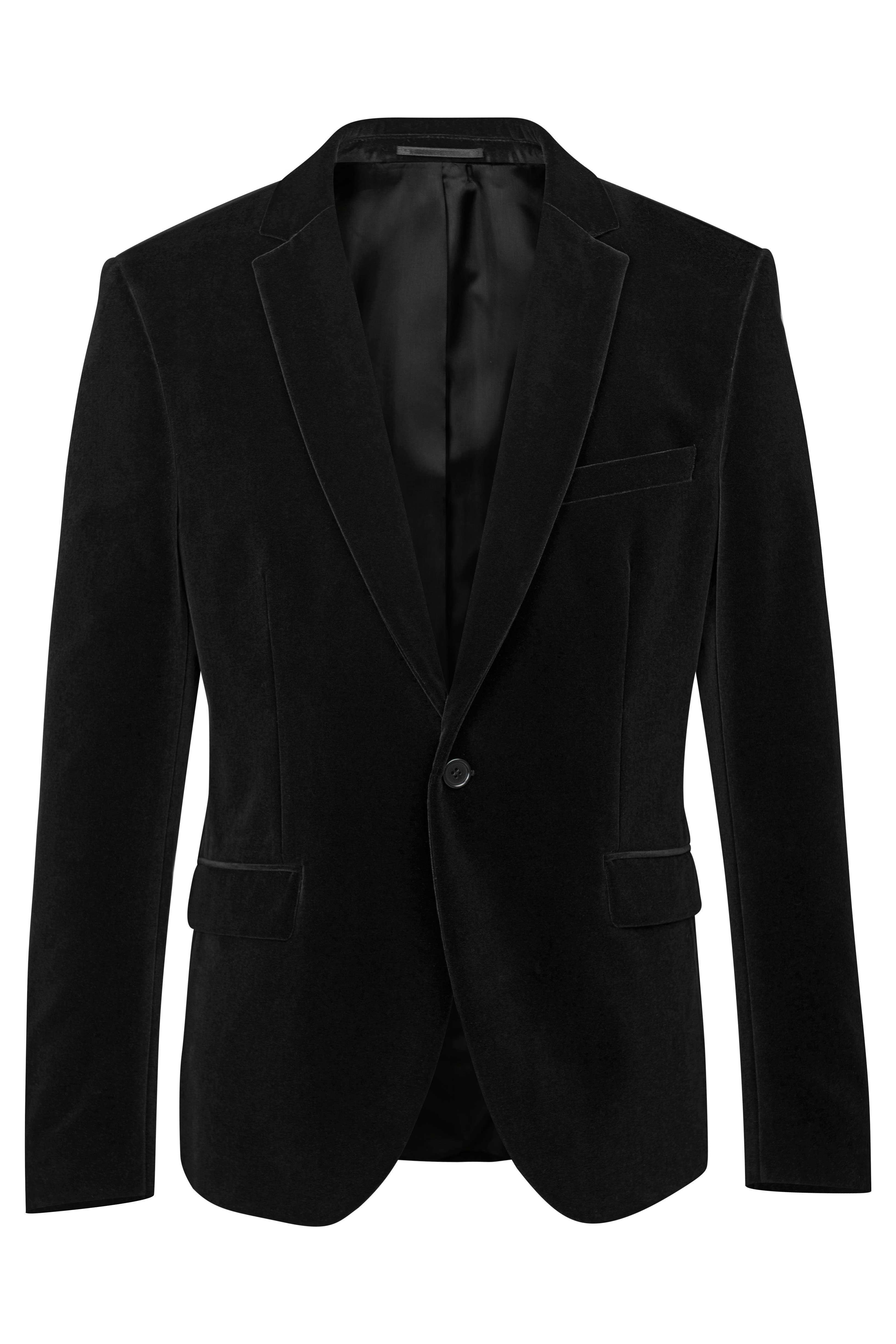 Black plain best sale blazer