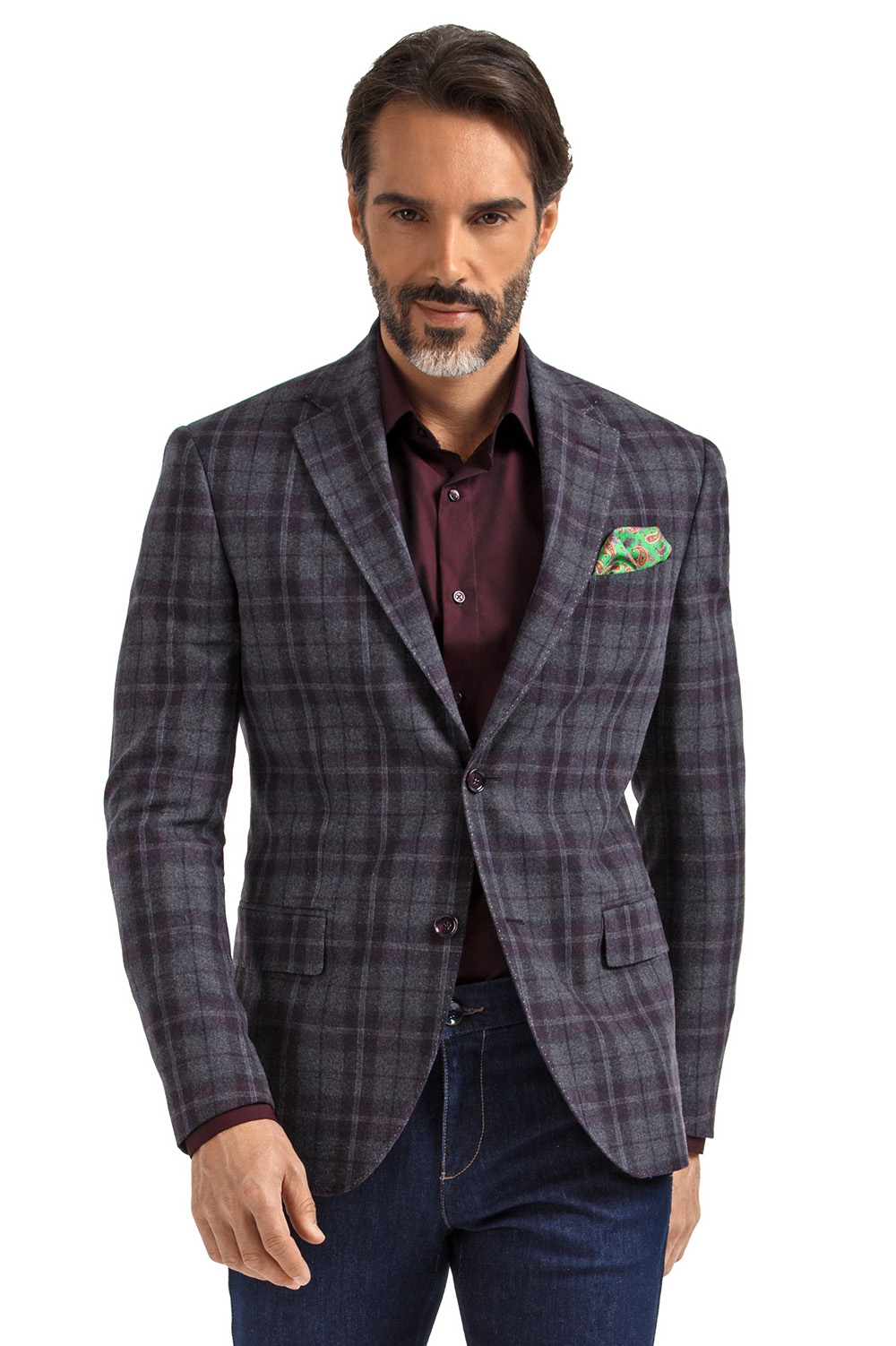 grey check blazers